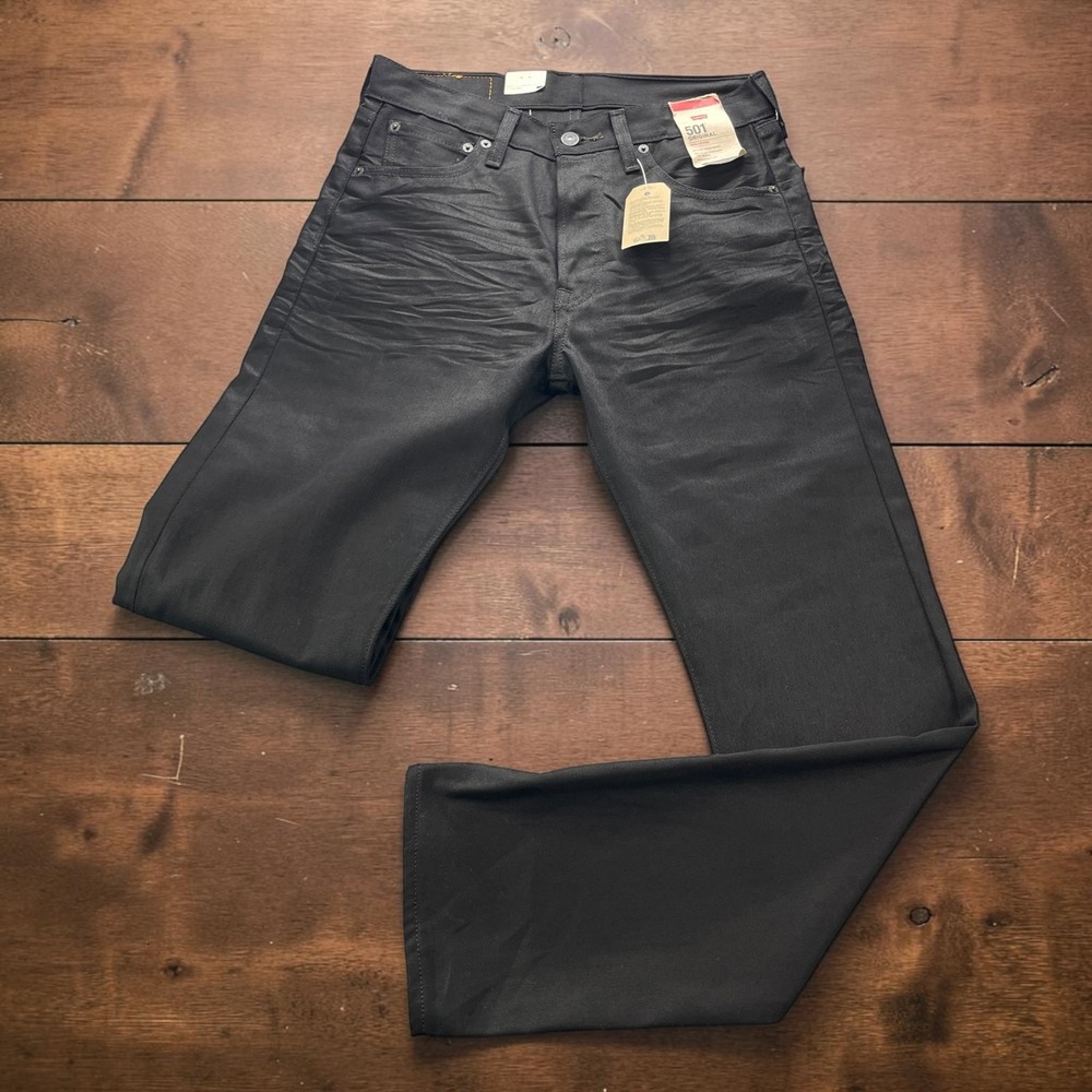 NEW Levis 501 Original Mens Black Cotton Straight Leg Button Fly Jeans W30 L32